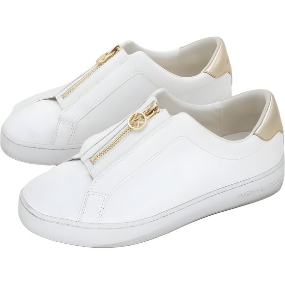 Michael Kors Keaton Zip Slip-On Sneakers Pale Gold Women's US 7.5M - Picture 2 of 6